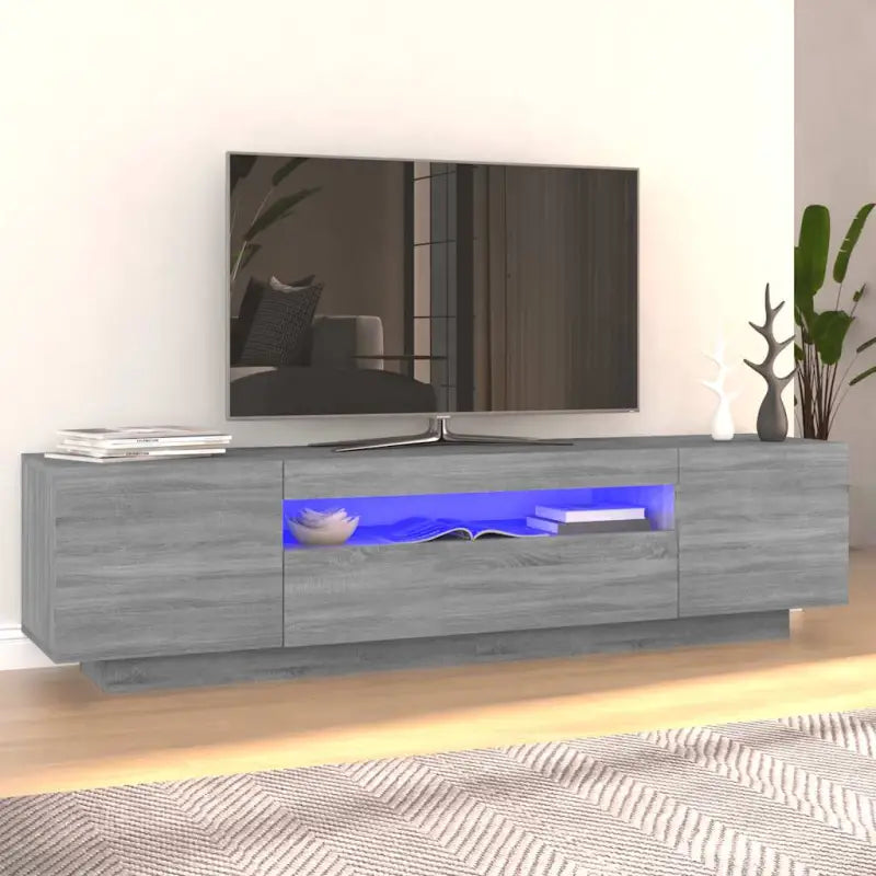 Tv-meubel met RGB LED-verlichting en trendy duurzaam ontwerp - Grijs sonoma / 1 - Tv-meubels