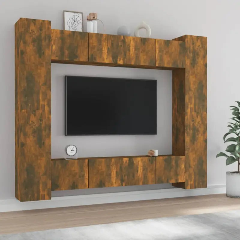 Tv-meubel set van bewerkt hout met trendy en stevig design - Tv-meubels