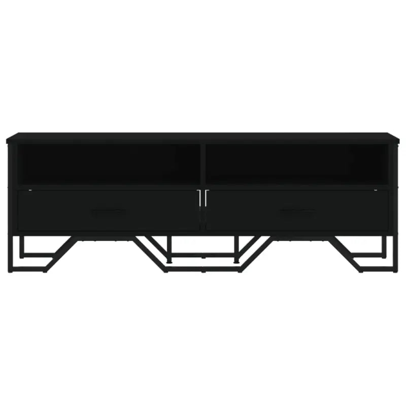 Tv-meubel van bewerkt hout met metalen handgrepen en veel opbergruimte - Tv-meubels