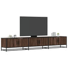 Tv-meubel van bewerkt hout met ruime opbergruimte - bruin eikenkleur / 1 / 240 cm - Tv-meubels