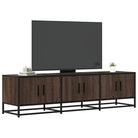 Tv-meubel van bewerkt hout met ruime opbergruimte - bruin eikenkleur / 1 / 150 cm - Tv-meubels
