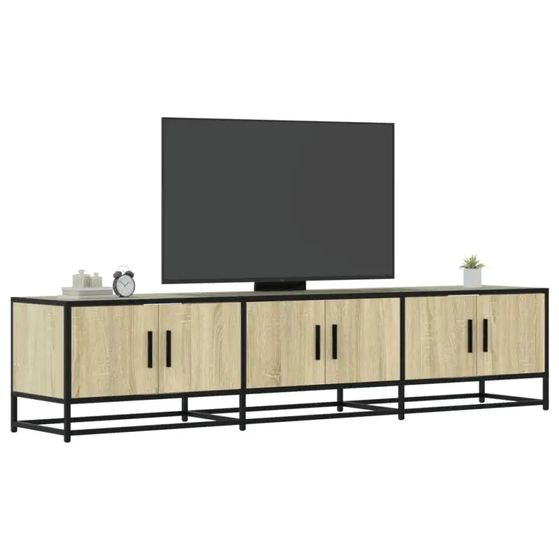 Tv-meubel van bewerkt hout met ruime opbergruimte - Sonoma eiken / 1 / 180 cm - Tv-meubels