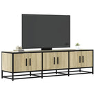 Tv-meubel van bewerkt hout met ruime opbergruimte - Sonoma eiken / 1 / 150 cm - Tv-meubels