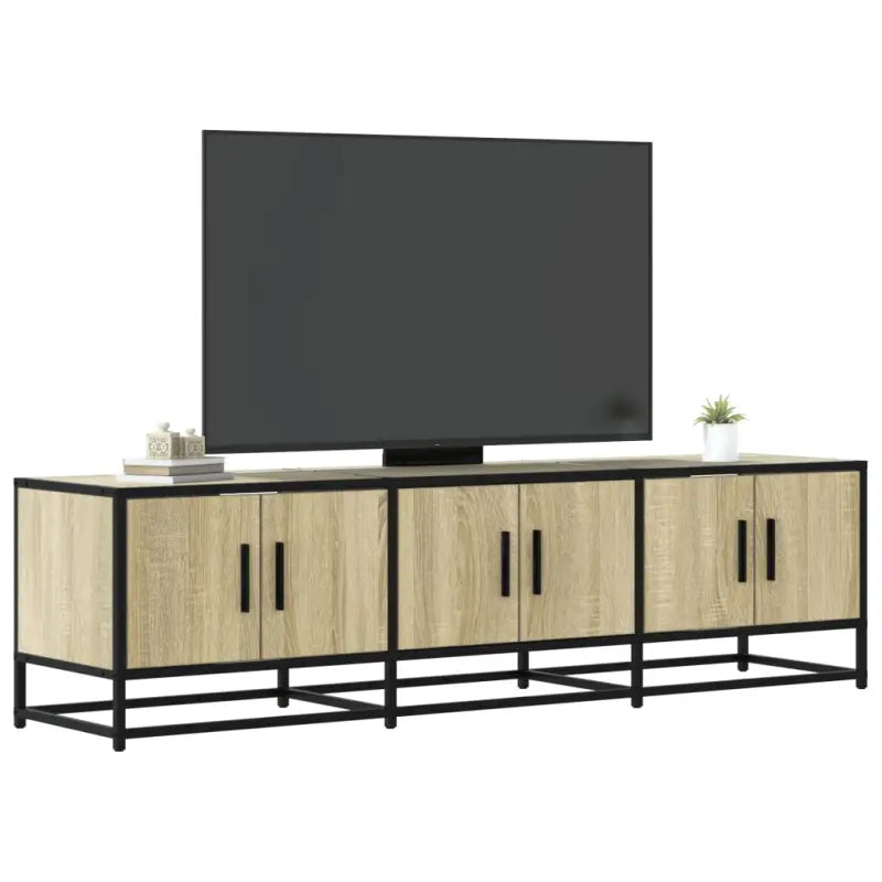 Tv-meubel van bewerkt hout met ruime opbergruimte - Sonoma eiken / 1 / 150 cm - Tv-meubels
