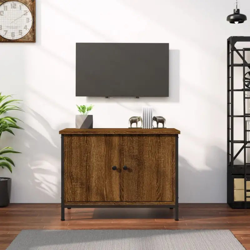 Tv-meubel van bewerkt hout met trendy en praktisch ontwerp - bruin eikenkleur / 1 / 60 cm - Tv-meubels