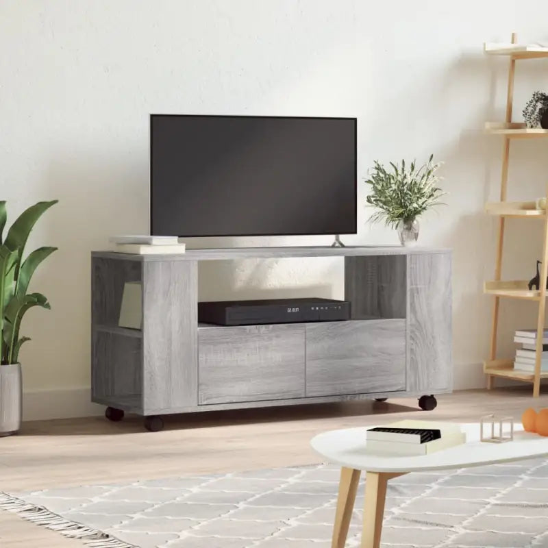 Tv-meubel van bewerkt hout met trendy en praktische stijl - Grijs sonoma / 1 - Tv-meubels