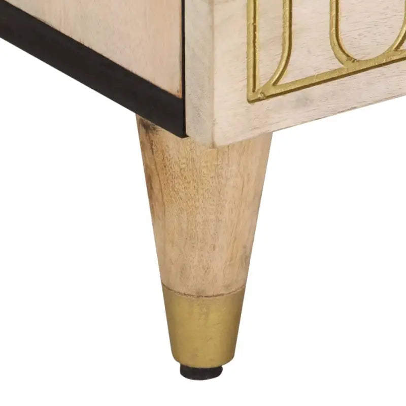 Tv-meubel van massief mangohout met houten poten voor een trendy uitstraling - Tv-meubels