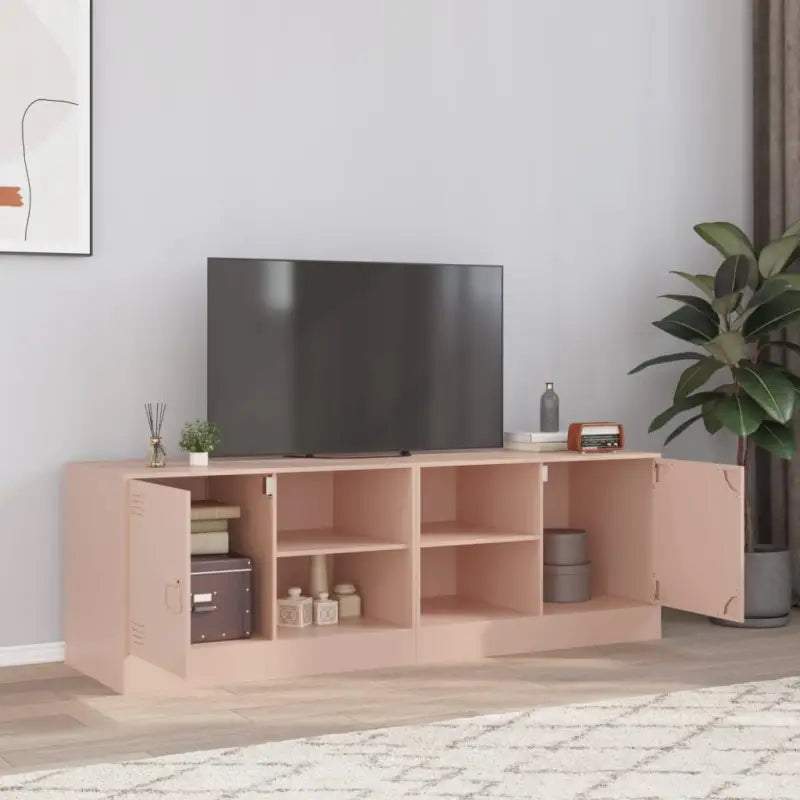 Tv-meubels met koudgewalst staal voor een trendy en stabiel interieur - Roze / 2 - Tv-meubels