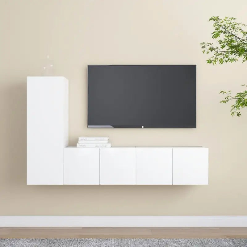 Tv-meubels muurbevestigd met opbergruimte voor een moderne woonstijl - Wit / 3 / 60 cm - Tv-meubels