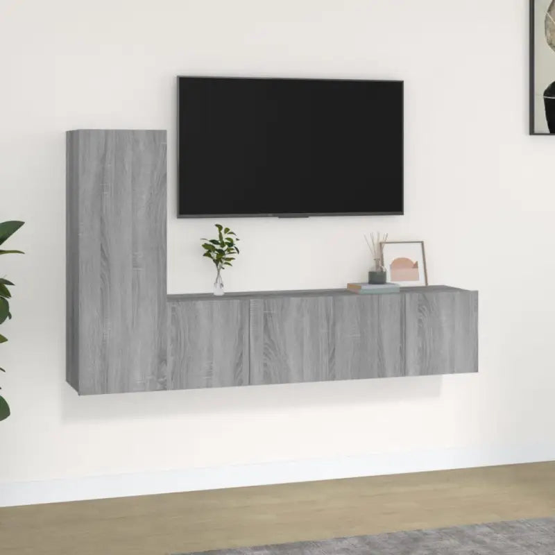 Tv-meubels muurbevestigd met opbergruimte voor een moderne woonstijl - Grijs sonoma / 3 / 60 cm - Tv-meubels