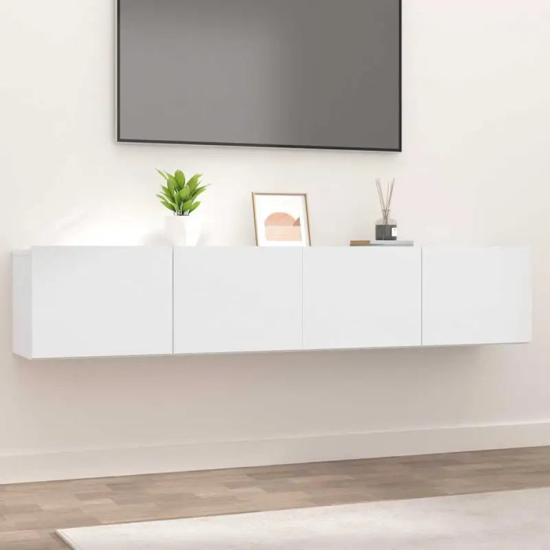 Tv-meubels van bewerkt hout met modern en stevig design - Wit / 2 - Tv-meubels