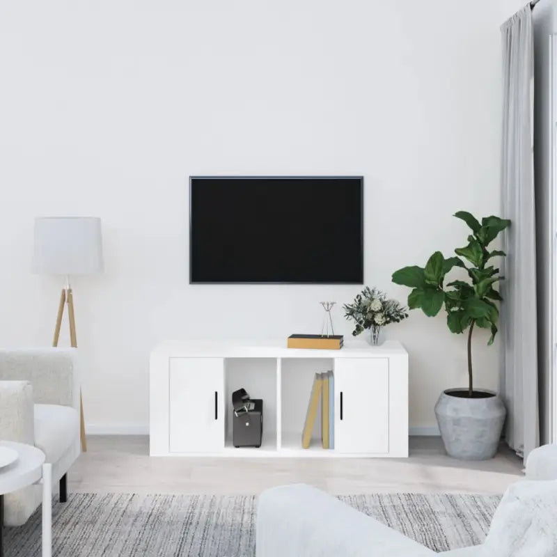 Tv-meubels van bewerkt hout met stevig en trendy design - Wit / 1 - Tv-meubels