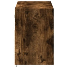 Tv-wandmeubel van bewerkt hout in gerookt eiken voor stabiele opstelling - Tv-meubels