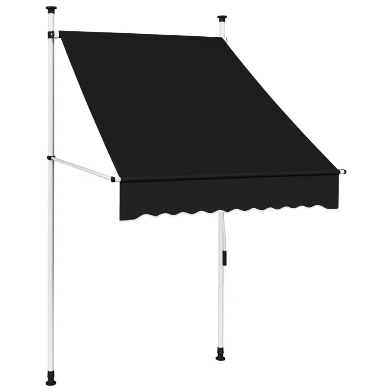 Uitrekbare zonwering voor raam terras en tuin in water- en weerbestendig polyester - Antraciet / 1 / 100 cm - Zonwering