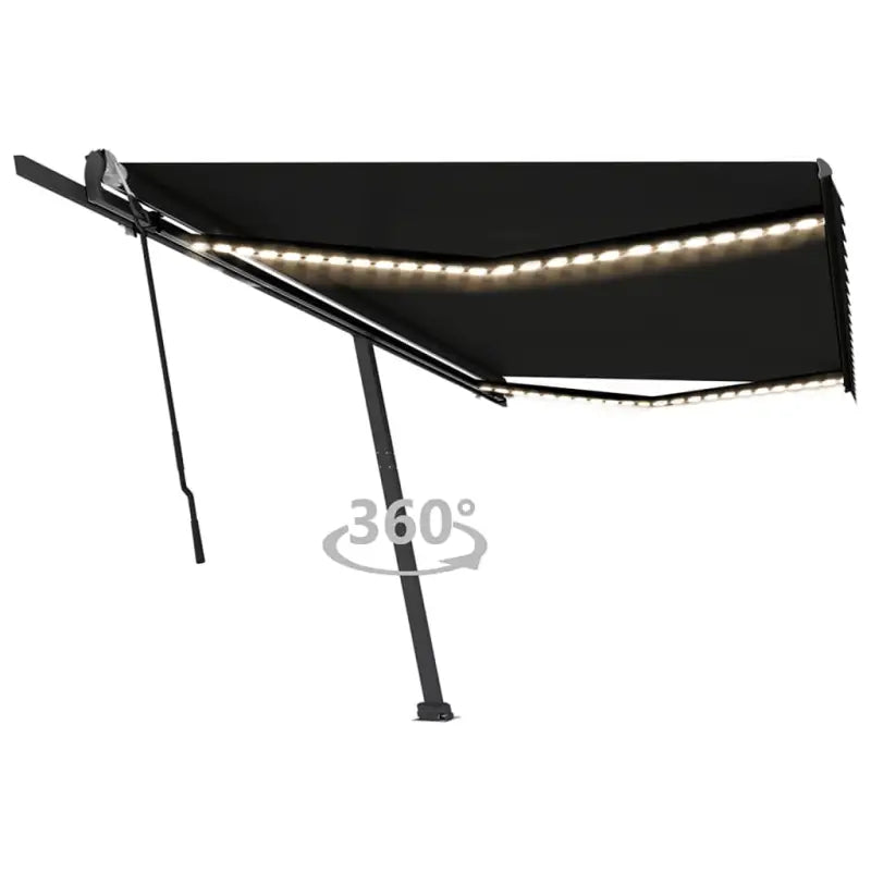 Uitschuifbare buitenluifel van gepoedercoat aluminium voor schaduw - Antraciet / 500 x 350 cm / 1 - Zonwering