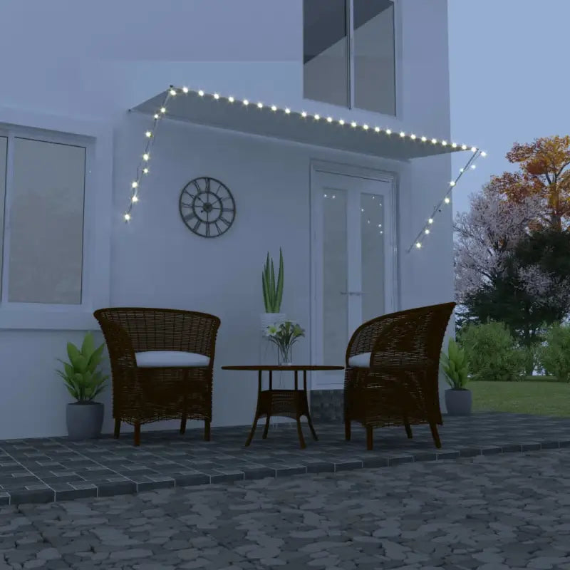 Uittrekbare zonwering voor raam terras en tuin - Crème / 350 x 150 cm / 1 - Zonwering