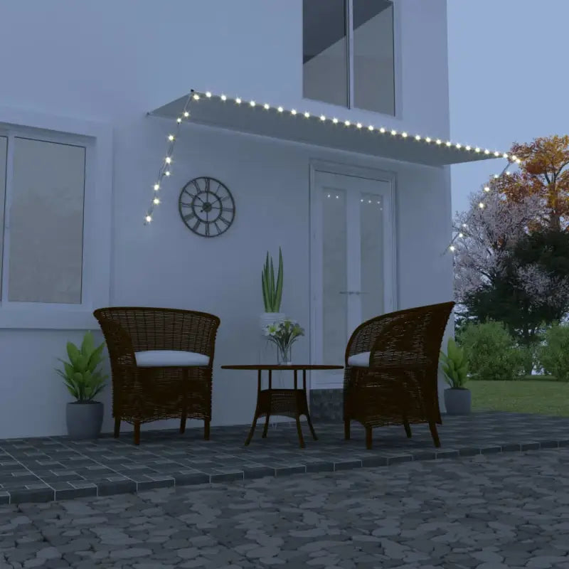 Uittrekbare zonwering voor raam terras en tuin - Crème / 400 x 150 cm / 1 - Zonwering