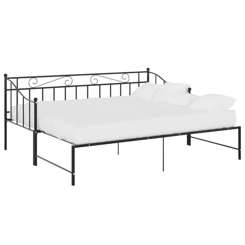 Veelzijdige bedbank met afmetingen bed voor zit- en slaapplaats - Zwart - Bedden & bedframes