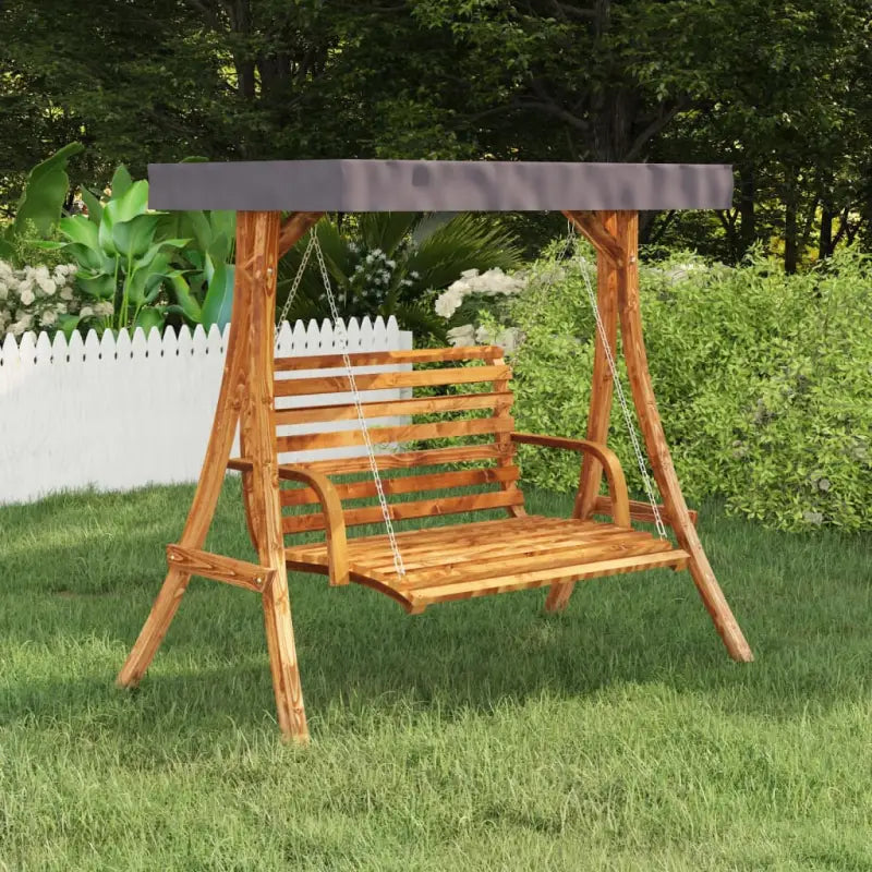 Verandaschommel Accessoires met plat dak en massief gebogen hout - Antraciet / 1 - Accessoires voor verandaschommels