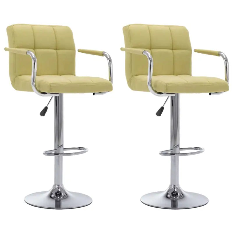 Verchroomd stalen barkrukken set voor keuken en bar gebruik levering bevat - Groen / 2 - Barkrukken