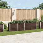 Verhoogde gegalvaniseerd staal plantenbak voor tuin en balkon decoratie - Bruin / 320 x 40 x 77 cm / 1 - Bloempotten &