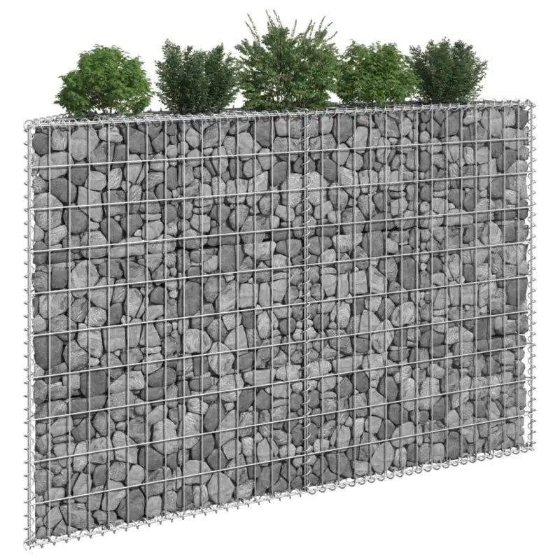 Verhoogde plantenbak van gegalvaniseerd staal voor veilige borders - 150 x 20 x 100 cm / 1 - Bloempotten & plantenbakken