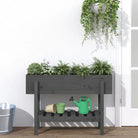 Verhoogde plantenbak van massief douglashout voor tuin en balkon - Grijs grenenhout / 101 x 30 x 69 cm / 1