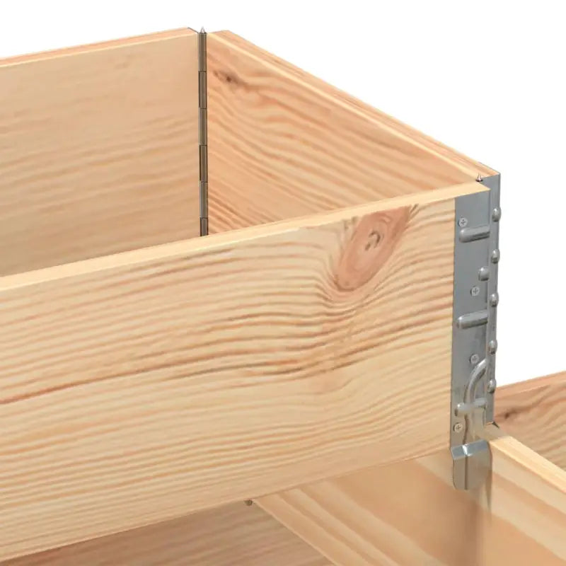 Verhoogde plantenbak van massief grenenhout met open bodem - Bloempotten & plantenbakken