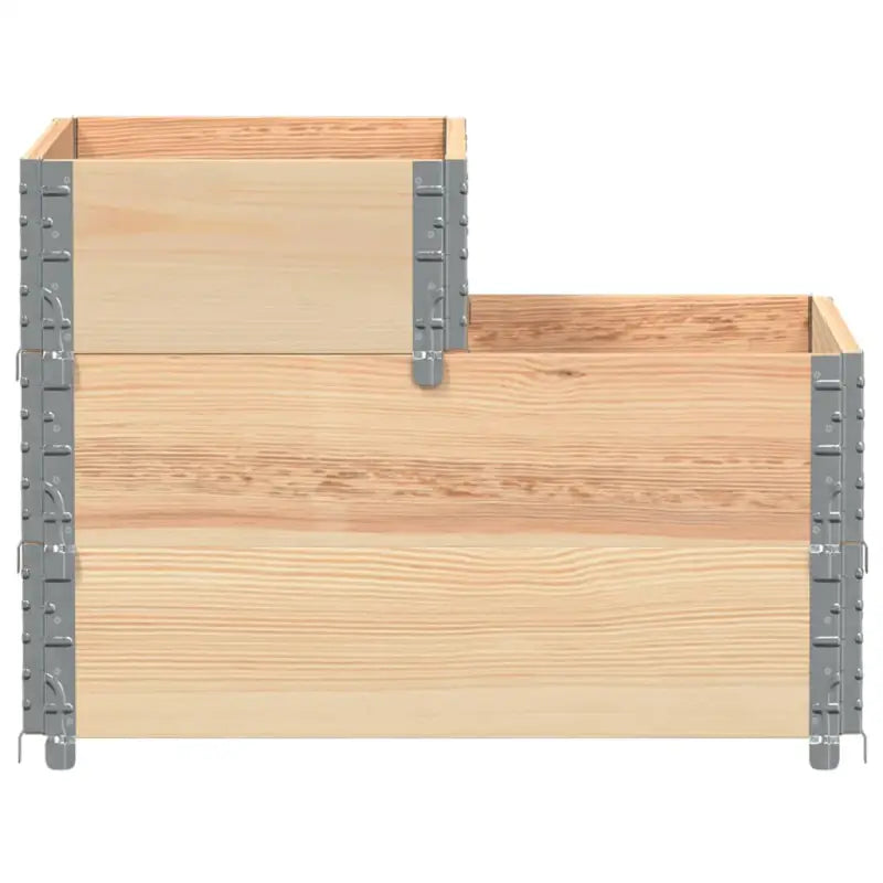 Verhoogde plantenbak van massief grenenhout met open bodem - Bloempotten & plantenbakken