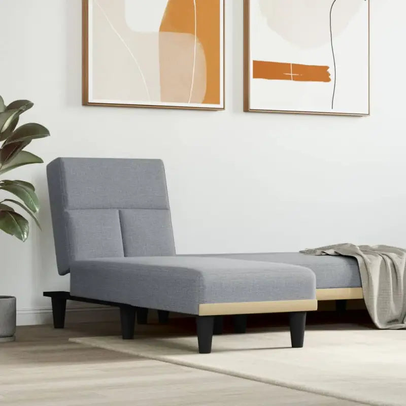 Verstelbare chaise longue voor kleine ontspanningshoek met totale afmetingen - Lichtgrijs / 1 - Chaises longues