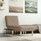 Verstelbare chaise longue voor kleine ontspanningshoekje met totale afmetingen - Cappuccino / 1 - Chaises longues