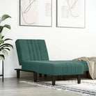 Verstelbare chaise longue voor kleine ontspanningshoekjes totale afmetingen - Donkergroen / 1 - Chaises longues