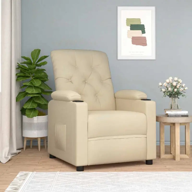 Verstelbare fauteuil for ultiem ontspanning en comfort - Crème / 1 - Fauteuils & Relaxfauteuils