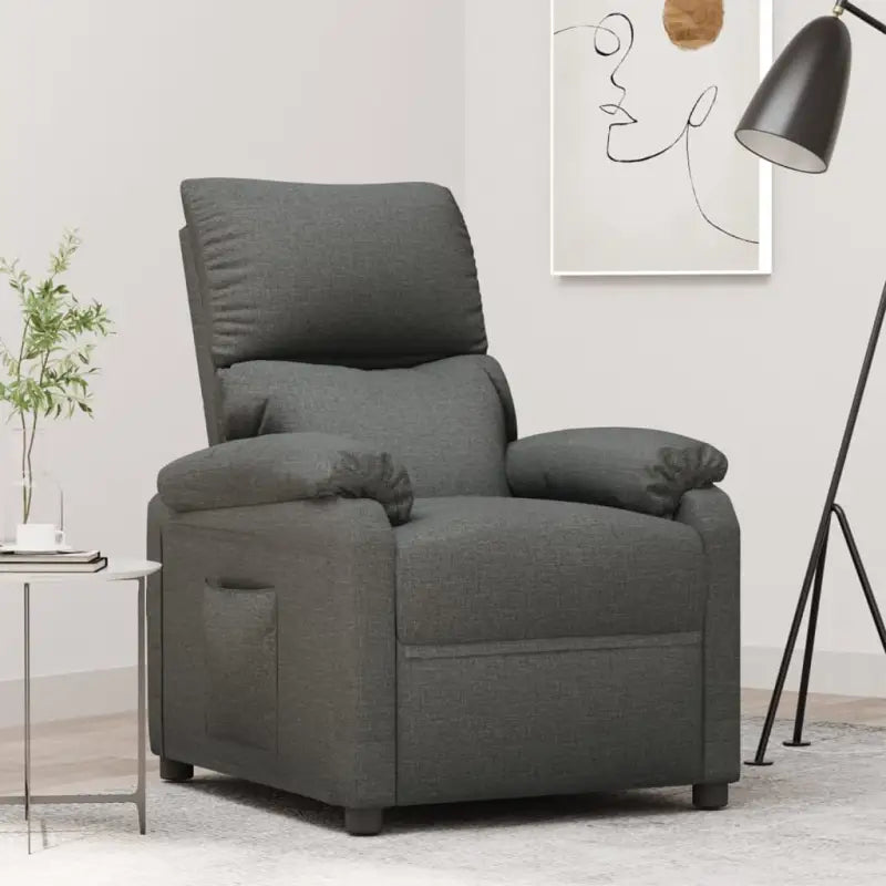 Verstelbare fauteuil voor comfortabel relaxen en loungen - Donkergrijs / 1 - Fauteuils & Relaxfauteuils