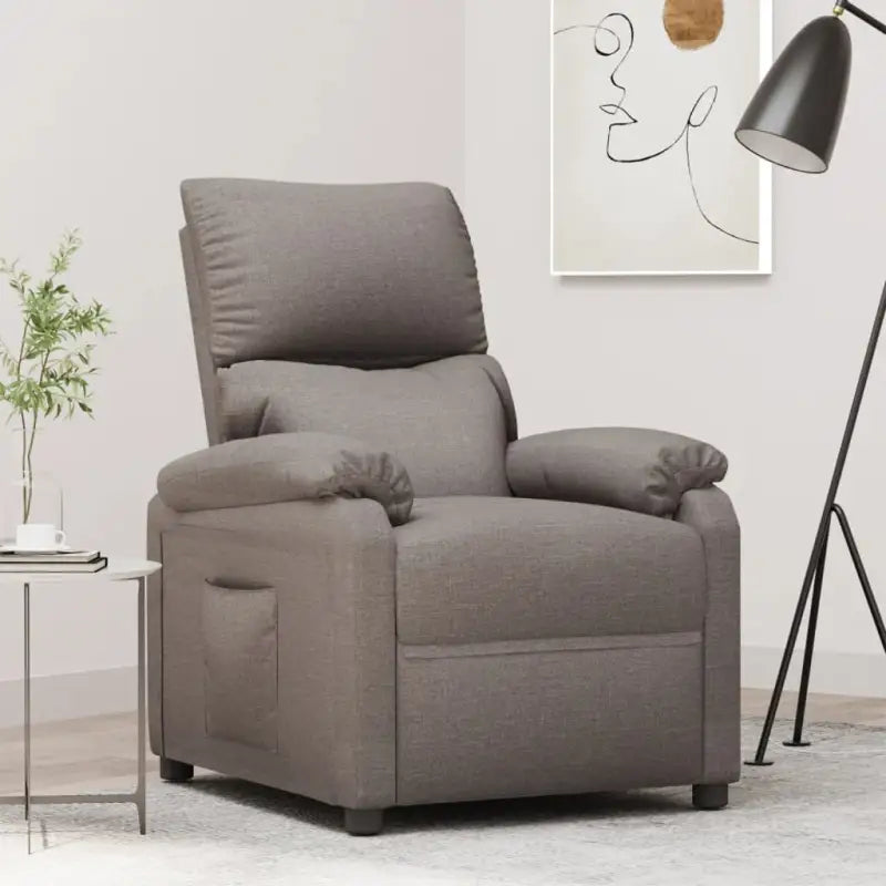 Verstelbare fauteuil voor comfortabel relaxen en loungen - Taupe / 1 - Fauteuils & Relaxfauteuils