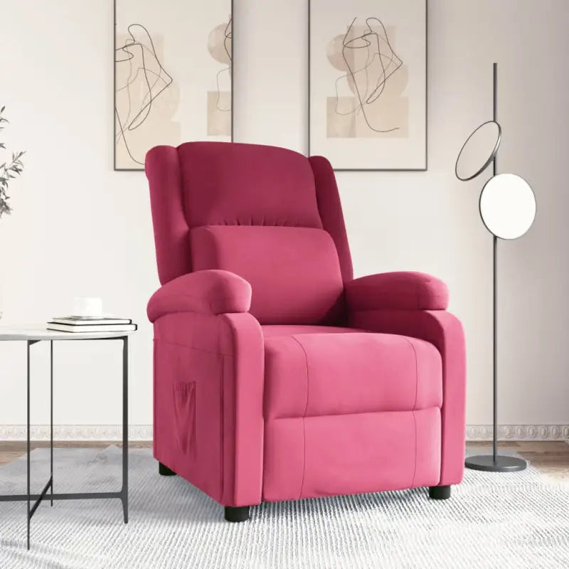 Verstelbare fauteuil voor ultiem comfort en ontspanning - Wijnrood / 1 - Fauteuils & Relaxfauteuils