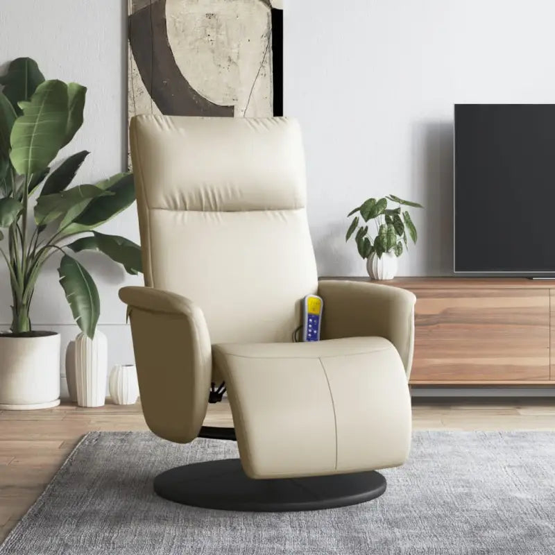 Verstelbare massagestoel voor ultiem comfort en gerichte massage - Crème / 1 - Fauteuils & Relaxfauteuils