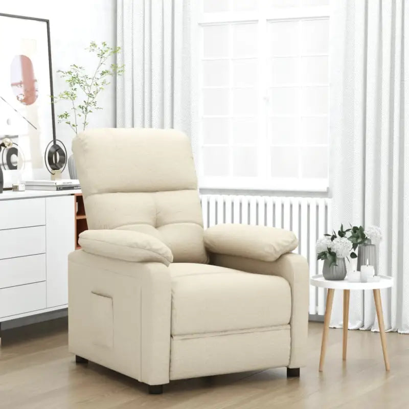 Verstelbare stoel voor ultiem comfort en ontspanning - Crème / 1 - Fauteuils & Relaxfauteuils