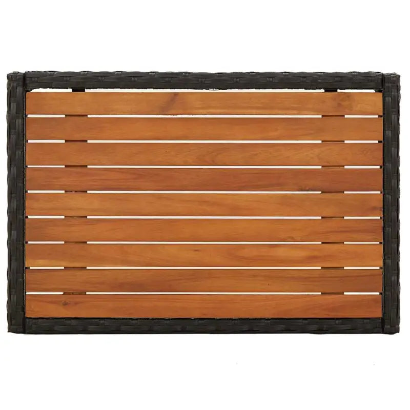 Verstelbare tuinstoelen met tafel van poly rattan en zwart materiaal - Tuinstoelen