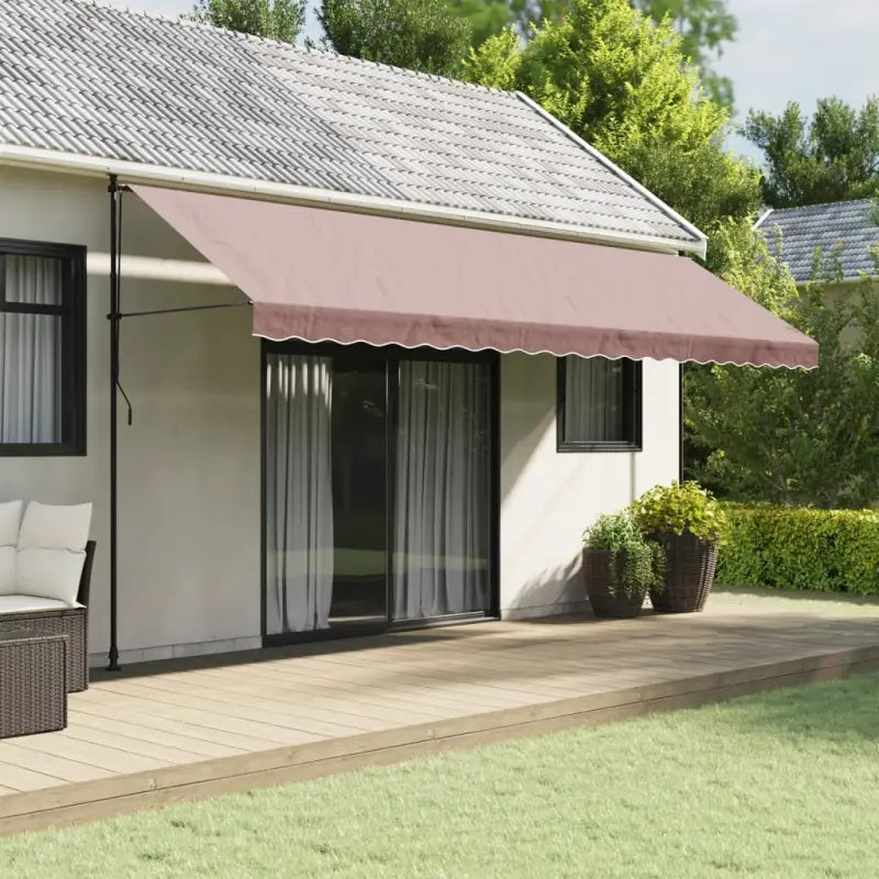 Vervangingsdoek voor Luifelrok voor een Frisse uitstraling - bruine streep / 5 m / 1 - Zonwering