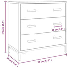 Vintage houten ladekast van massief grenenhout met metalen poten - Commodes & ladekasten