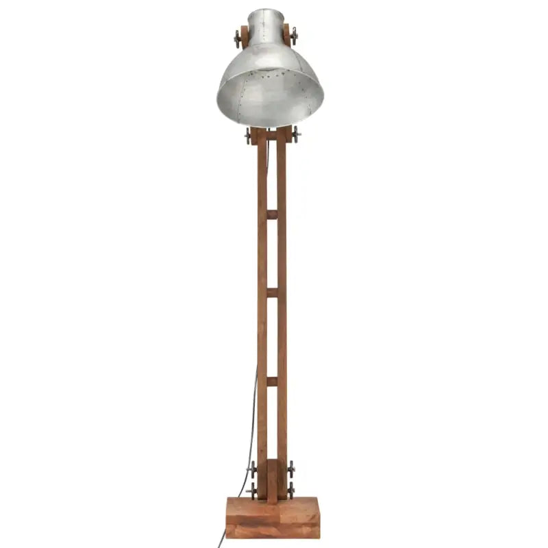 Vloerlamp met massief mangohout en verstelbare houten lat in bruine afwerking - Lampen