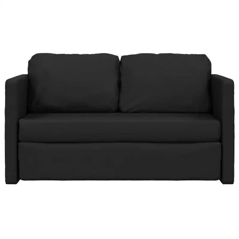 Vloerslaapbank met 2-in-1 ontwerp voor woon en slaapruimtes - Zwart - Banken