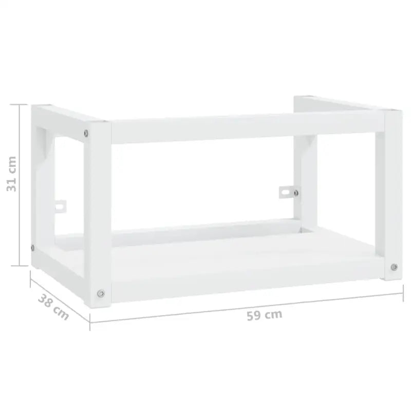 Wandgemonteerde badkamerkaptafels van gepoedercoat ijzer voor meer ruimte - Badkamerkaptafels