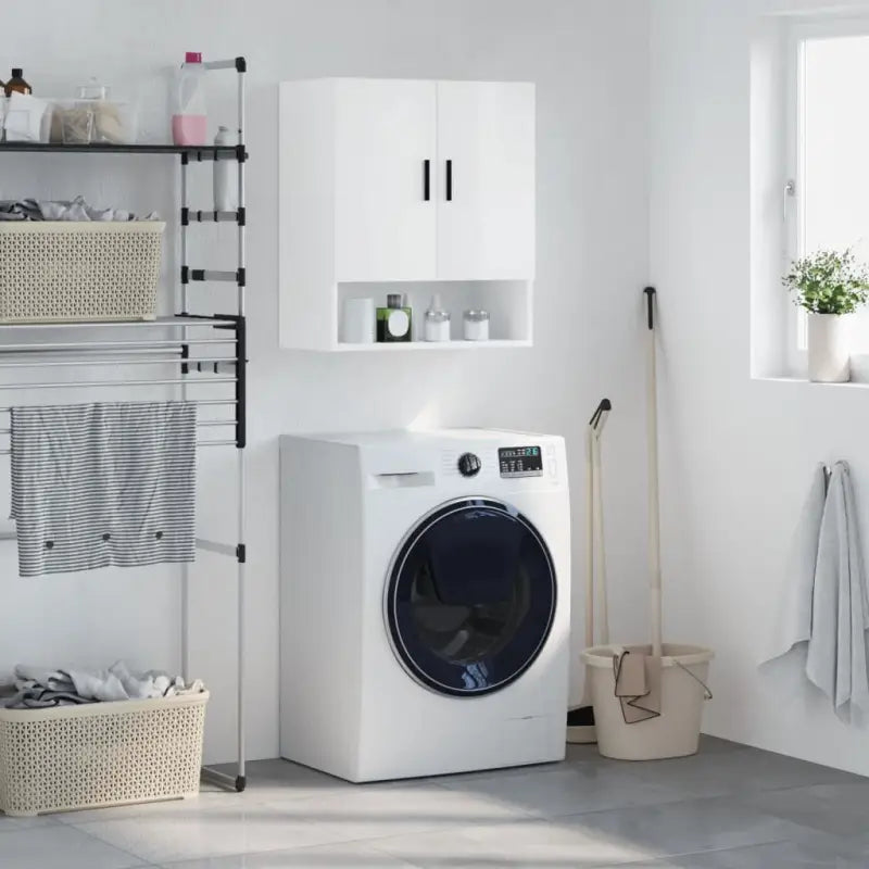 Wandkast van bewerkt hout voor stijl en functionaliteit in je interieur - Hoogglans wit / 1 - Opbergkasten &