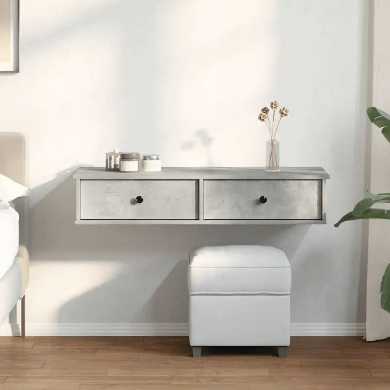 Wandplank met lades van bewerkt hout voor decoratie en praktische opbergruimte - Wandplanken