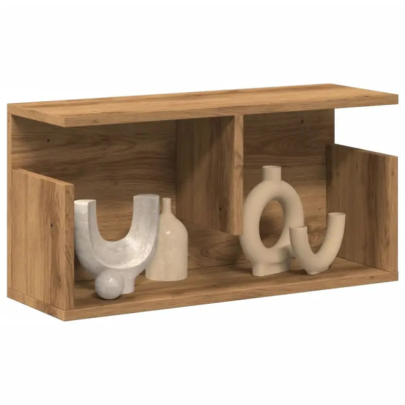 Wandplank van bewerkt hout voor een decoratief en duurzaam interieur - artisian oak / 60 x 20 x 30 cm / 1 - Wandplanken