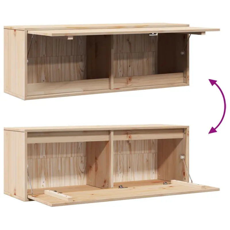 Wandplank van massief grenenhout voor decoratie en opslag - Wandplanken