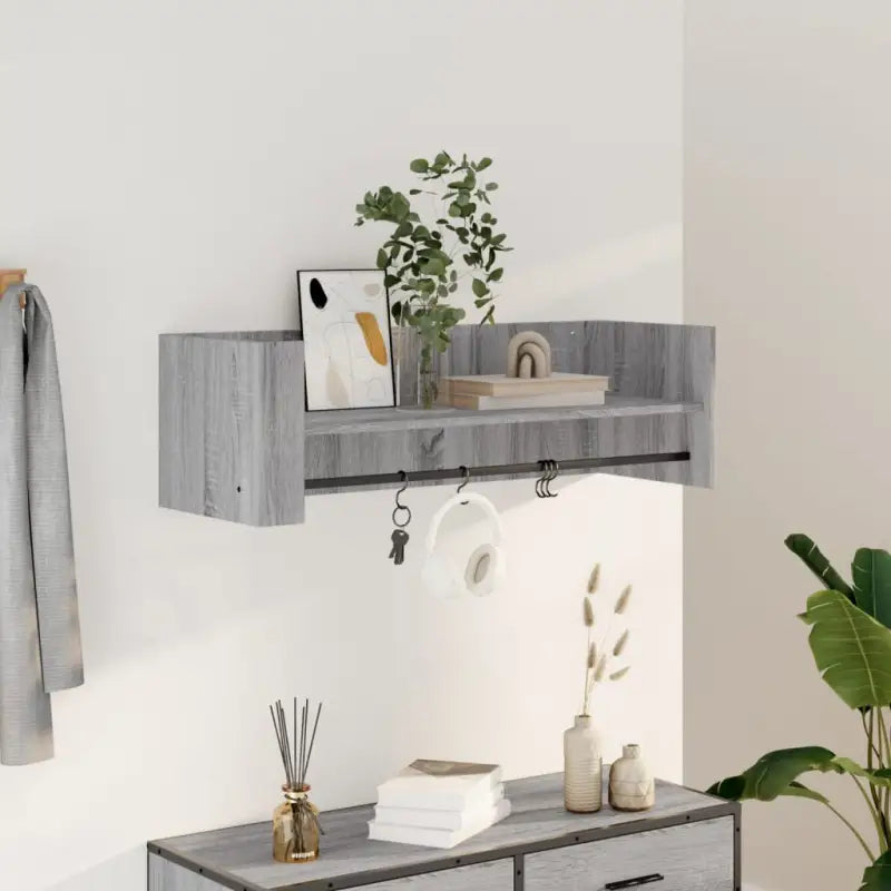 Wandplanken van bewerkt hout voor maximale ruimte en muurstijl - Grijs sonoma / 100 x 35 x 30.5 cm / 1 - Wandplanken