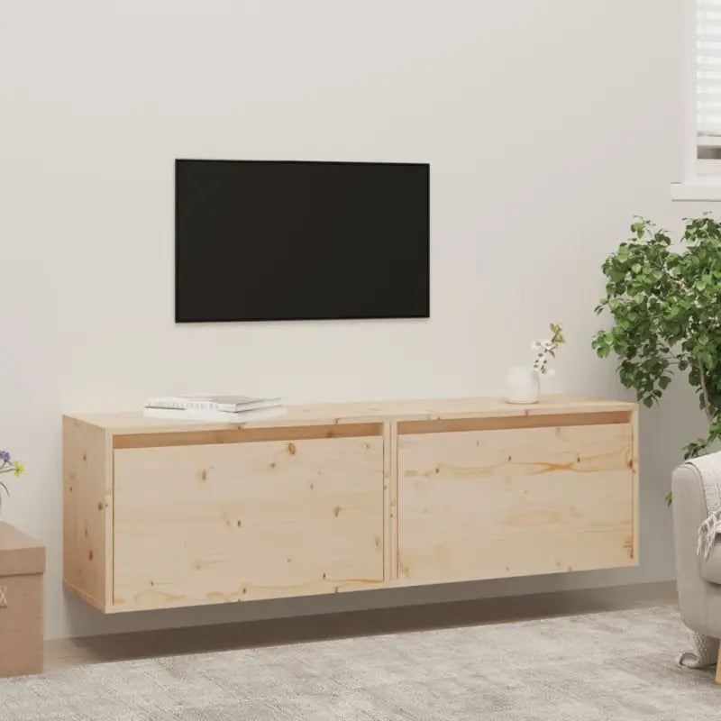 Wandplanken van massief grenenhout voor interieur en TV-meubel - Wandplanken